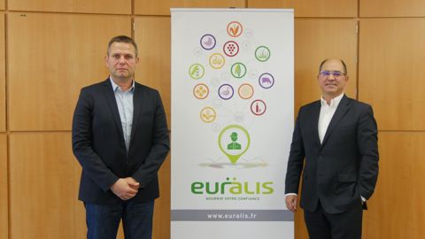 Christophe Congues, président délégué d’Euralis (à g.), et Philippe Saux, DG, ont exposé les résultats 2019-2020 à la presse, le 14 décembre, à Lescar (Pyrénées-Atlantiques) et en distanciel. © EURALIS